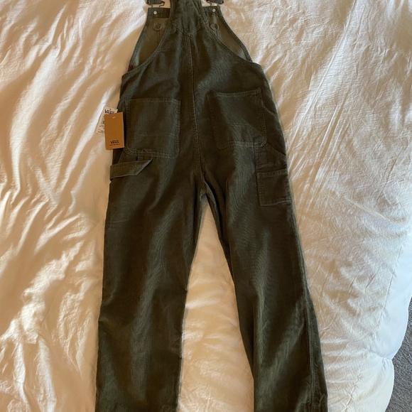 Vans Corduroy Overalls Olive Green Size XSmall - Picture 2 of 4